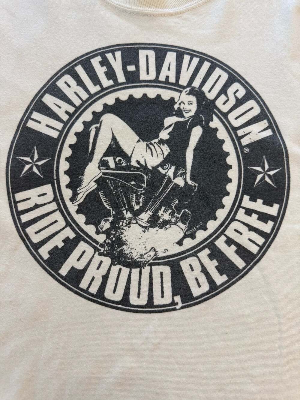 Vintage 2006 Harley-Davidson Wausau Pin-Up Graphic T-Shirt